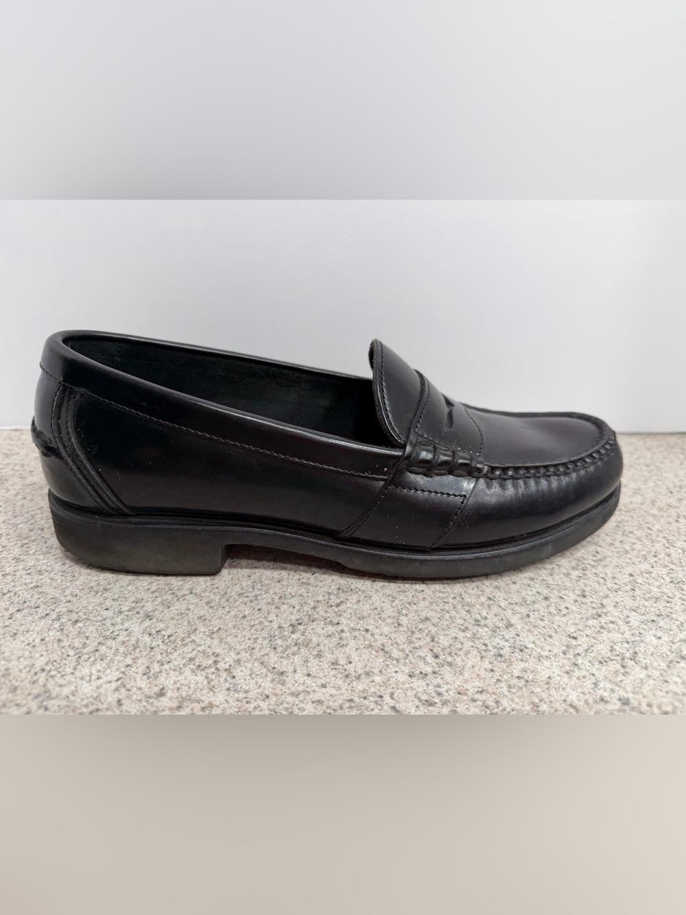 ROCKPORT Classic Preppy Black Leather Penny Loafers - Men's SIze 8M - M2568 - Picture 6 of 13